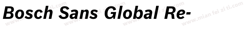 Bosch Sans Global Re字体转换